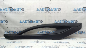 Left side center console trim for Lincoln MKZ 17-20, black leather, scratches