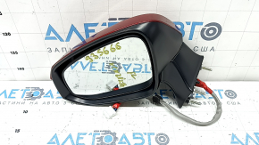 Left side mirror assembly for Toyota Venza 21-24, 16 pins, turn signal, heated, BSM, backlight, auto-folding, red