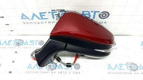 Left side mirror assembly for Toyota Venza 21-24, 16 pins, turn signal, heated, BSM, backlight, auto-folding, red
