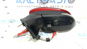 Left side mirror assembly for Toyota Venza 21-24, 16 pins, turn signal, heated, BSM, backlight, auto-folding, red