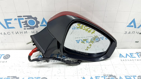 Right side mirror assembly for Toyota Venza 21-24, 16 pins, turn signal, heated, BSM, backlight, auto-folding, red