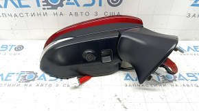 Right side mirror assembly for Toyota Venza 21-24, 16 pins, turn signal, heated, BSM, backlight, auto-folding, red
