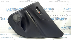 Door trim panel, rear right, Toyota Venza 21-22 XLE, Limited, black leather with gray stitching, dark gray trim, with handle, scratches, abrasions