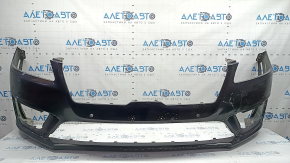 Front bumper assembly for Lincoln MKZ 17-20 for parking sensors and automatic parking, black UM, dented, cracked, scuffed, broken mount