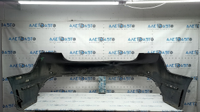 Lincoln MKZ 17-20 rear bumper, bare upper part, for 6 parking sensors, black UM, dented, cracks, scuffed, broken mount