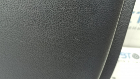 Door trim panel, front right, Toyota Venza 2020 XLE, Limited, black leather with gray stitching, dark gray trim with chrome molding, with handle, scratches, needs cleaning