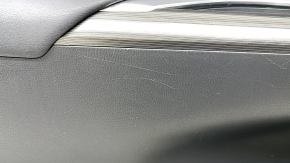 Door trim, front left, Toyota Venza 21-22 XLE, Limited, black leather with gray stitching, with memory seats, dark gray trim, with handle, scratches, whitened plastic