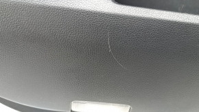 Door trim, front left, Toyota Venza 21-22 XLE, Limited, black leather with gray stitching, with memory seats, dark gray trim, with handle, scratches, whitened plastic