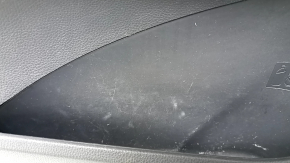 Door trim, front left, Toyota Venza 21-22 XLE, Limited, black leather with gray stitching, with memory seats, dark gray trim, with handle, scratches, whitened plastic