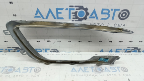 Left front bumper molding for Lincoln MKZ 17-20, chrome, sand, broken fasteners
