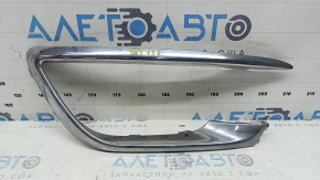Right front bumper molding for Lincoln MKZ 17-20, chrome, sand