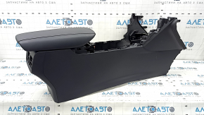 Toyota Venza 21-24 black center console armrest, black leather armrest with gray stitching, scratches, needs cleaning