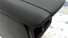 Toyota Venza 21-24 black center console armrest, black leather armrest with gray stitching, scratches, needs cleaning