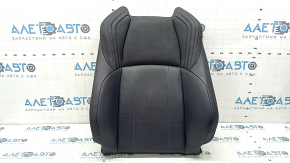 Driver's seat back upholstery for Toyota Venza 21-24, black leather, heated, perforated