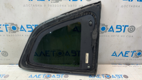 Rear left fixed window glass BMW X3 G01 18-24 with chrome molding, tinted, white coating on chrome