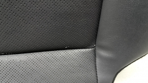 Toyota Venza 21-24 Limited black leather rear seat cushion, whitened, dented, scuffed, needs cleaning