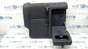 Right rear seat back for Toyota Venza 21-24 Limited, black leather, perforated, with belt and armrest, dented, needs cleaning