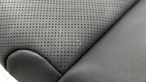 Right rear seat back for Toyota Venza 21-24 Limited, black leather, perforated, with belt and armrest, dented, needs cleaning