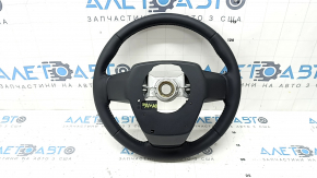 The steering wheel is naked, Toyota Venza 21-24, black leather, heated, with a steering wheel computer, scratches