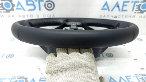 The steering wheel is naked, Toyota Venza 21-24, black leather, heated, with a steering wheel computer, scratches