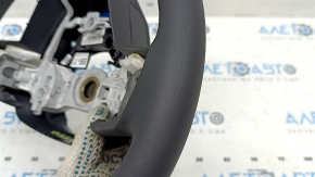 The steering wheel is naked, Toyota Venza 21-24, black leather, heated, with a steering wheel computer, scratches