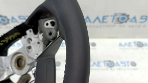 The steering wheel is naked, Toyota Venza 21-24, black leather, heated, with a steering wheel computer, scratches