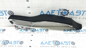 Left upper dashboard trim for Toyota Venza 2021-2024 with chrome, black