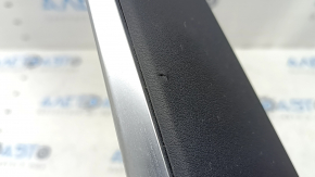 Left center console trim for Toyota Venza 21-24, black leather, stitched