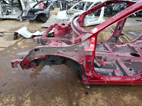 Front left quarter panel of Toyota Venza 21-24 on the body, red, dented