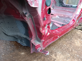 Front left quarter panel of Toyota Venza 21-24 on the body, red, dented