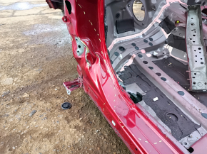 Front left quarter panel of Toyota Venza 21-24 on the body, red, dented
