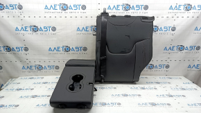 Rear seat backrest, 2nd row, left, Jeep Renegade 15-20, black fabric, Trailhawk, red stitching, with belt, dents