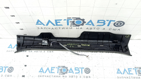 Illuminated front left door sill plate for Toyota Venza 21-24, black, scratches