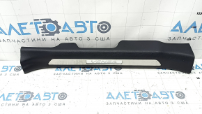 Illuminated front right door sill plate for Toyota Venza 21-24, black, scratches