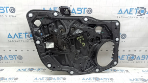 The front left window lift mechanism of a Jeep Renegade 15-23 has broken guides and broken fasteners.