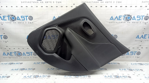 Jeep Renegade 19-23 TRH black rear right door panel with black insert, black leather armrest, black speaker trim, deformed speaker mount