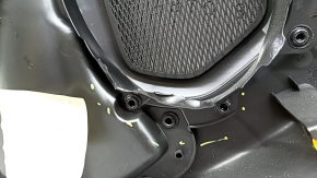 Jeep Renegade 19-23 TRH black rear right door panel with black insert, black leather armrest, black speaker trim, deformed speaker mount