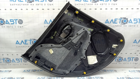 Jeep Renegade 19-23 TRH black rear right door panel with black insert, black leather armrest, black speaker trim, deformed speaker mount