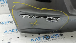 Hyundai Tucson 2020-2021 Korea tailgate assembly, tinted, R2T silver, dent, scratches on the trim