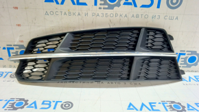 Front bumper grille left Audi A6 C7 16-18 chrome molding