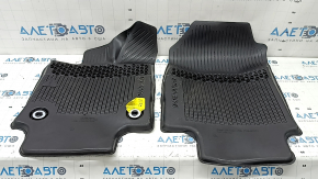 Set of black floor mats for Toyota Venza 21-24 tires
