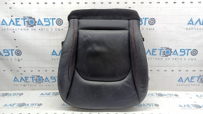 Jeep Renegade 19-22 driver's seat cushion cover, black leather with red stitching, Trailhawk, heated