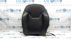 Jeep Renegade 19-22 Trailhawk Driver's Seat Back Cover, Black Leather with Red Stitching, Heated
