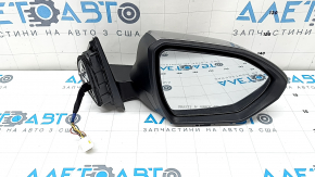 Right side mirror assembly for Hyundai Tucson 22-26, 8 pins, turn signal, heated, BSM, silver