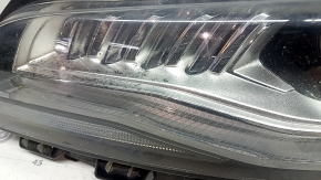 Left front headlight assembly for Lincoln MKZ 17-20 level 7, LED, no units, cracked housing, no fragments