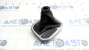 Jeep Renegade 18-23 silver shifter cover with cover, red stitching