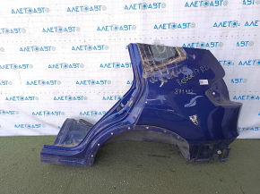 Quarter wing rear left Nissan Rogue 14-20 under BSM, on the body, blue, pokes