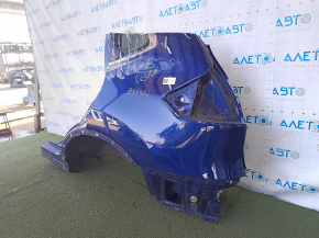 Quarter wing rear left Nissan Rogue 14-20 under BSM, on the body, blue, pokes