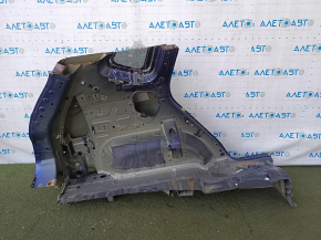 Quarter wing rear left Nissan Rogue 14-20 under BSM, on the body, blue, pokes