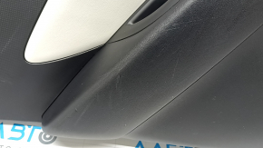 Door trim panel rear left Hyundai Tucson 22-26 black with black fabric insert, black armrest, chrome molding with black gloss, with handle, scratches, scuffed
